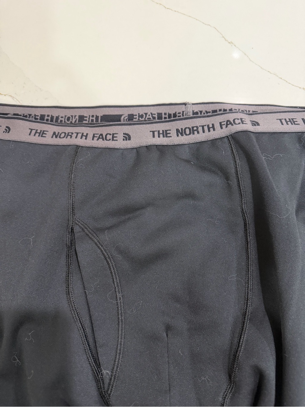 The North Face Black thermal long johns with Gray Branded Waistband